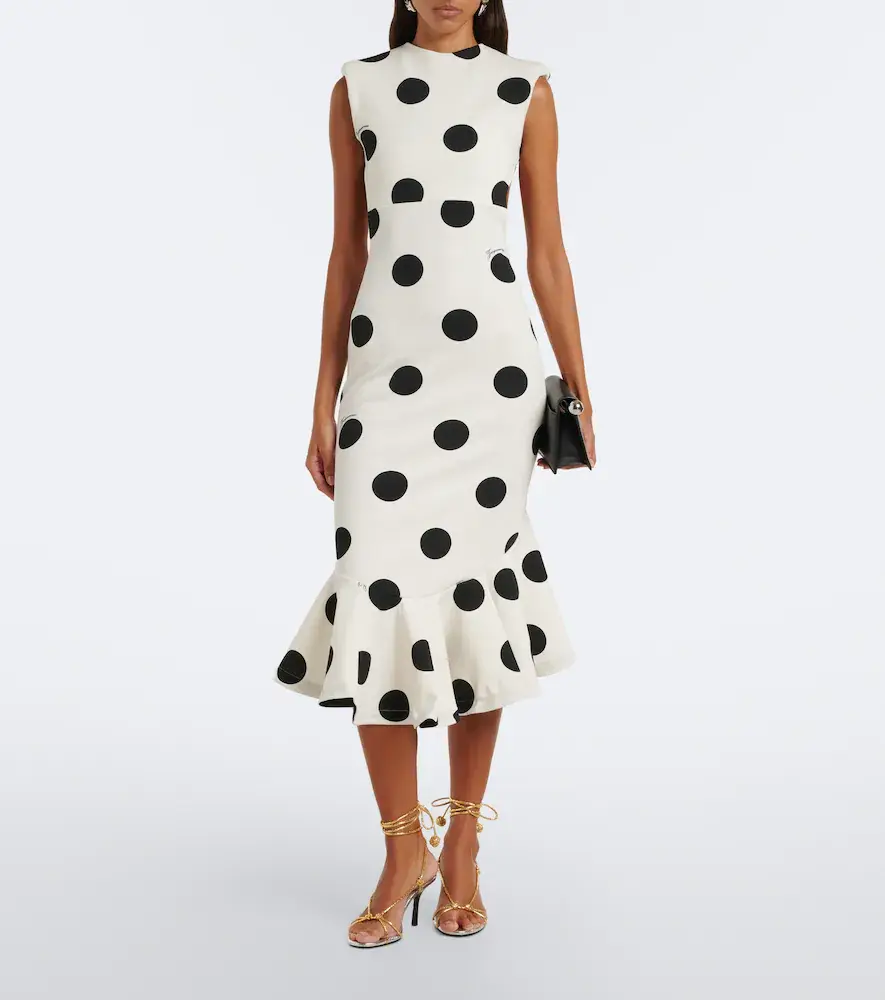 Jacquemus Palmier polka-dot jersey midi dress | Thumbnail 4
