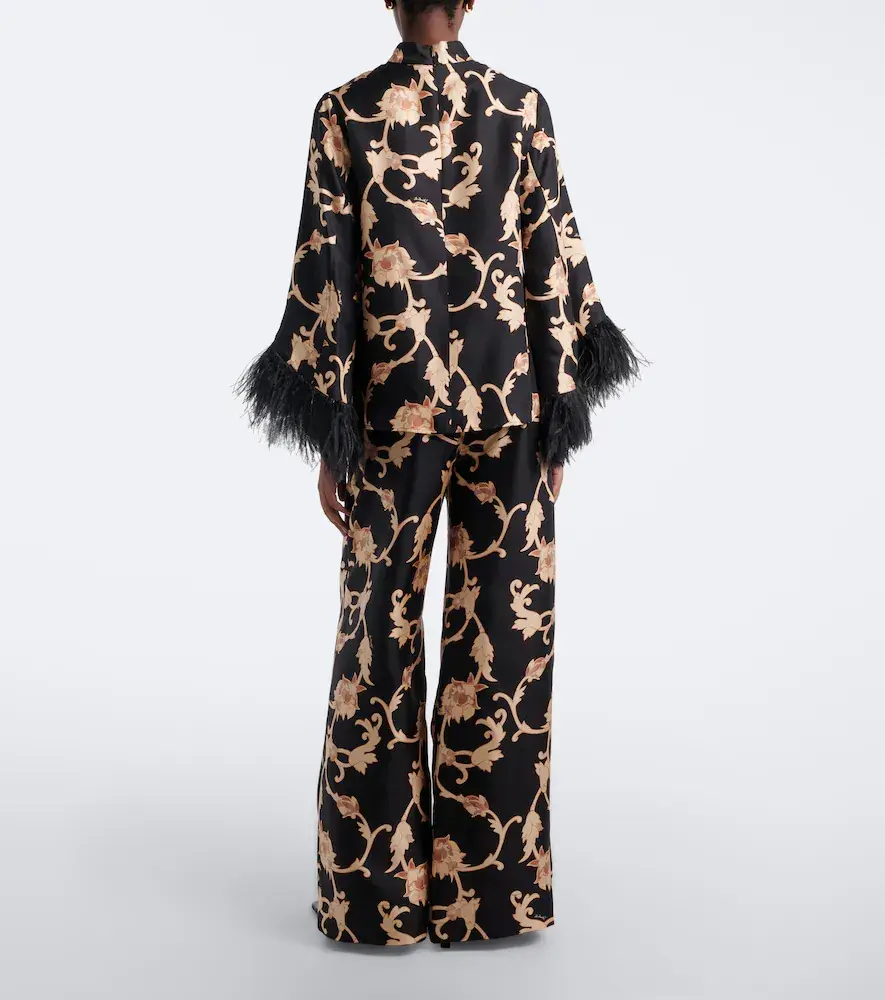 La DoubleJ Buttercup printed silk palazzo pants | Thumbnail 6