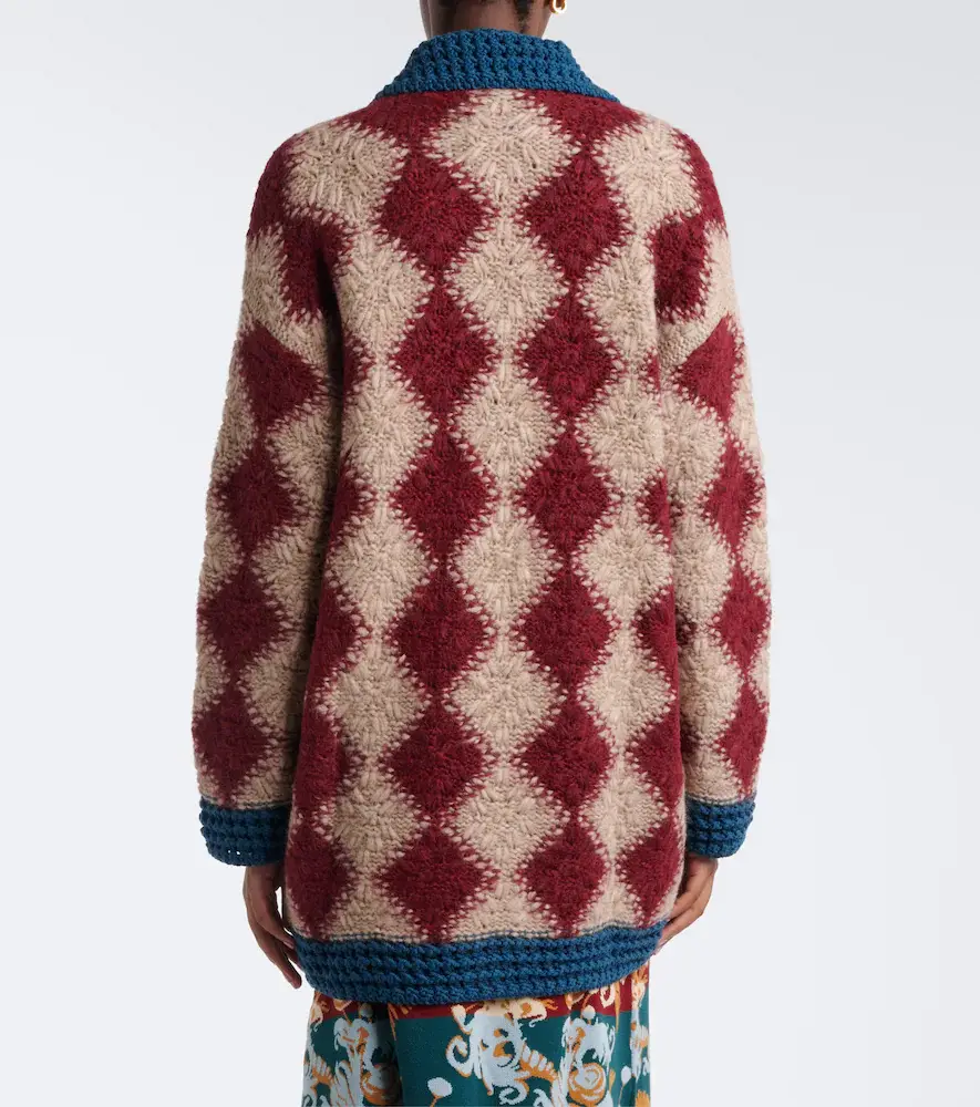 La DoubleJ Crochet wool and alpaca-blend cardigan | Thumbnail 2