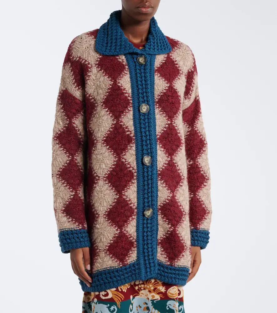 La DoubleJ Crochet wool and alpaca-blend cardigan | Thumbnail 4