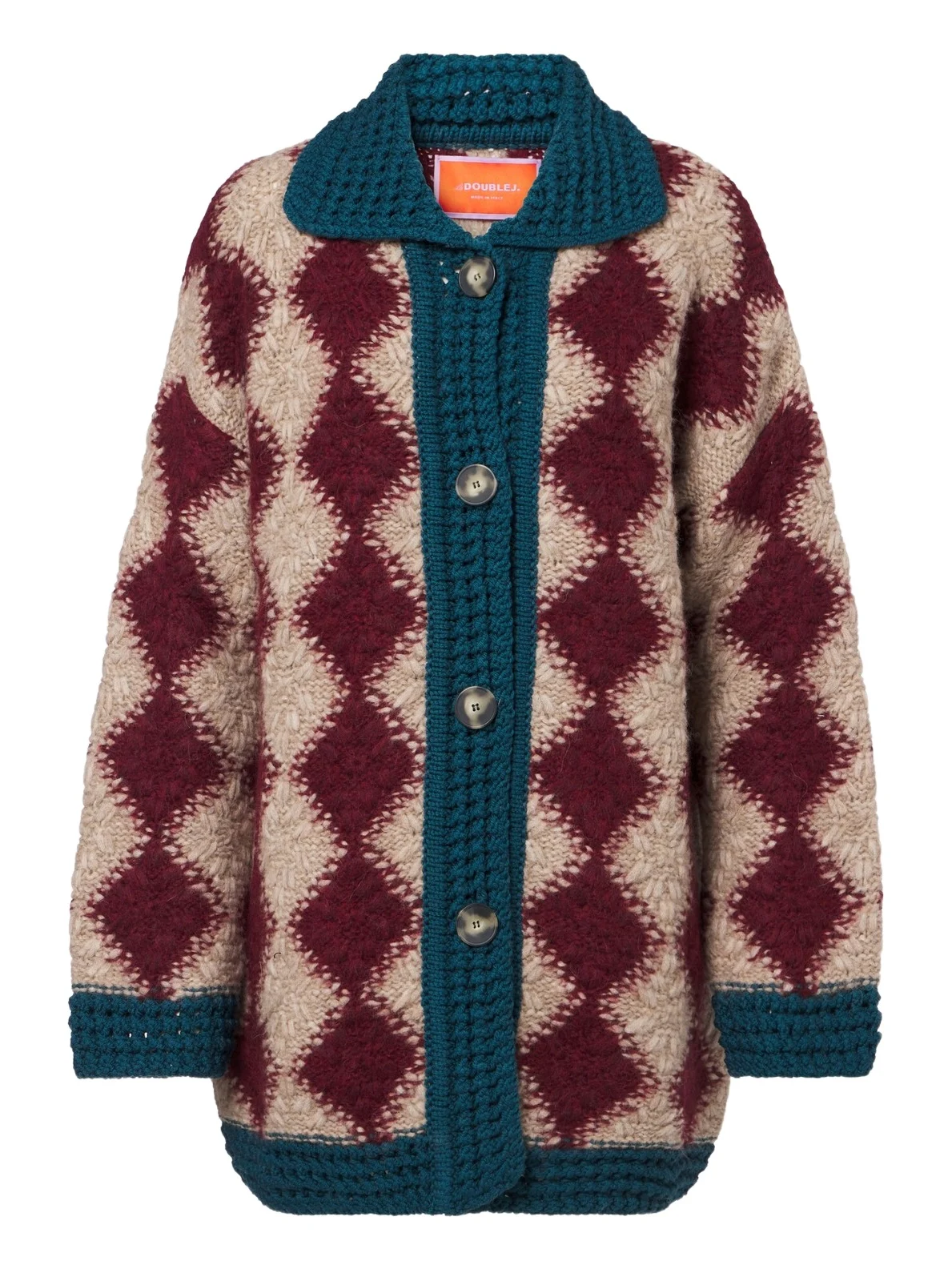 Crochet wool and alpaca-blend cardigan Crochet wool and alpaca-blend cardigan