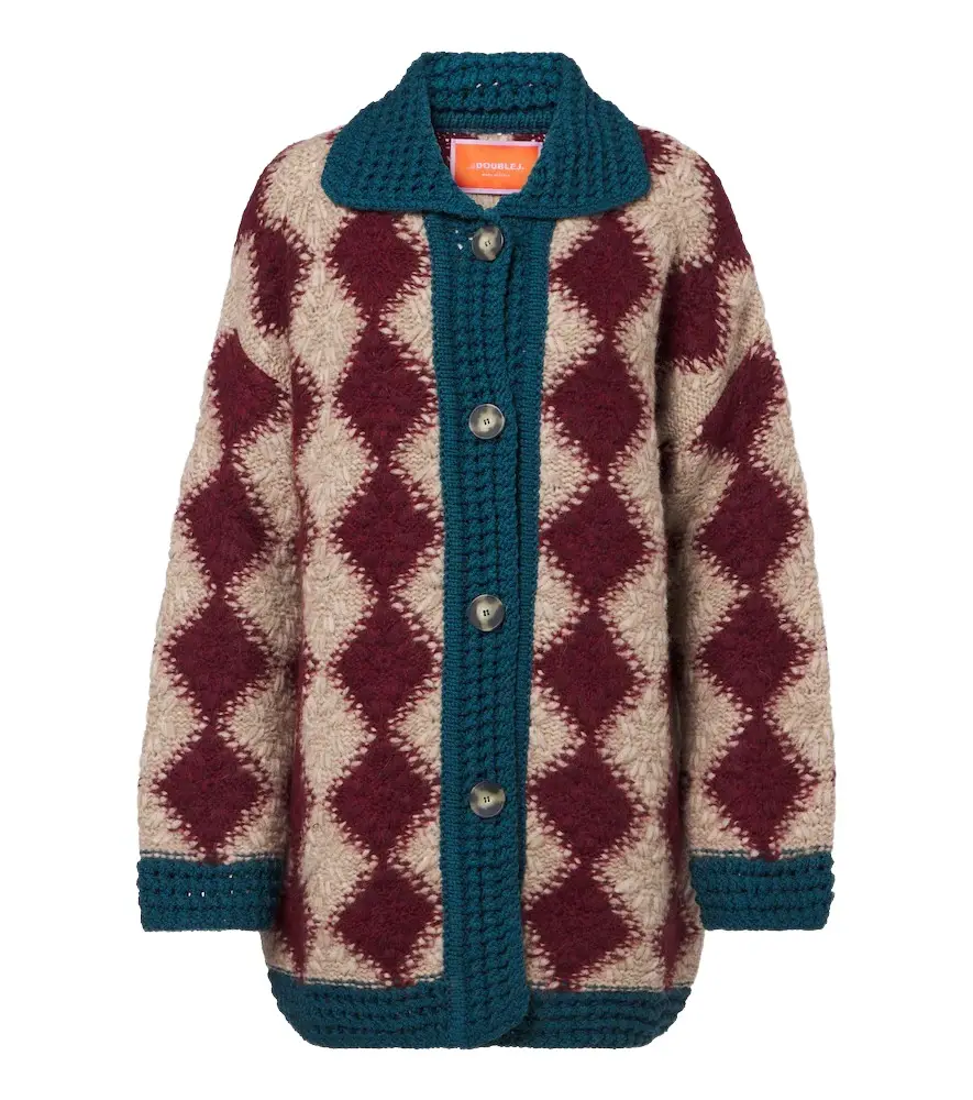 Crochet wool and alpaca-blend cardigan Crochet wool and alpaca-blend cardigan