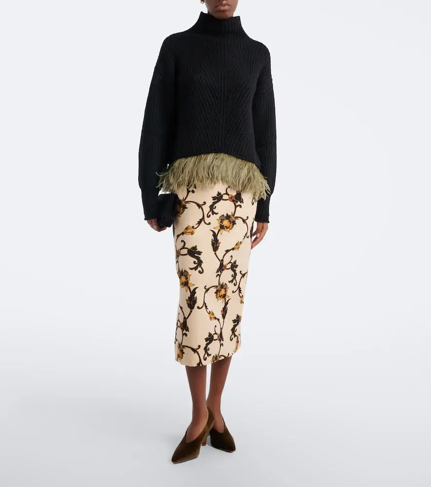 La DoubleJ Feather-trimmed alpaca and wool-blend sweater | Thumbnail 2 La DoubleJ Feather-trimmed alpaca and wool-blend sweater | Thumbnail 2