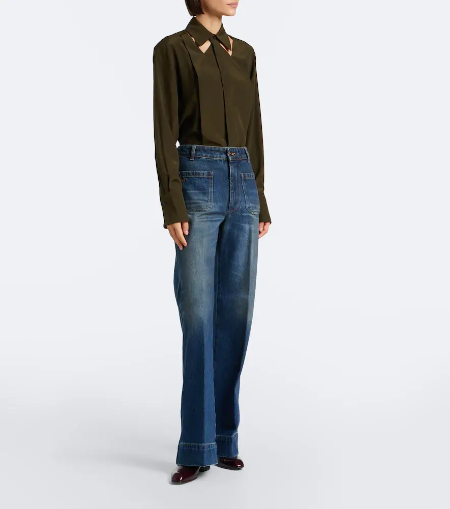Victoria Beckham Alina faded wide-leg jeans | Thumbnail 6 Victoria Beckham Alina faded wide-leg jeans | Thumbnail 6
