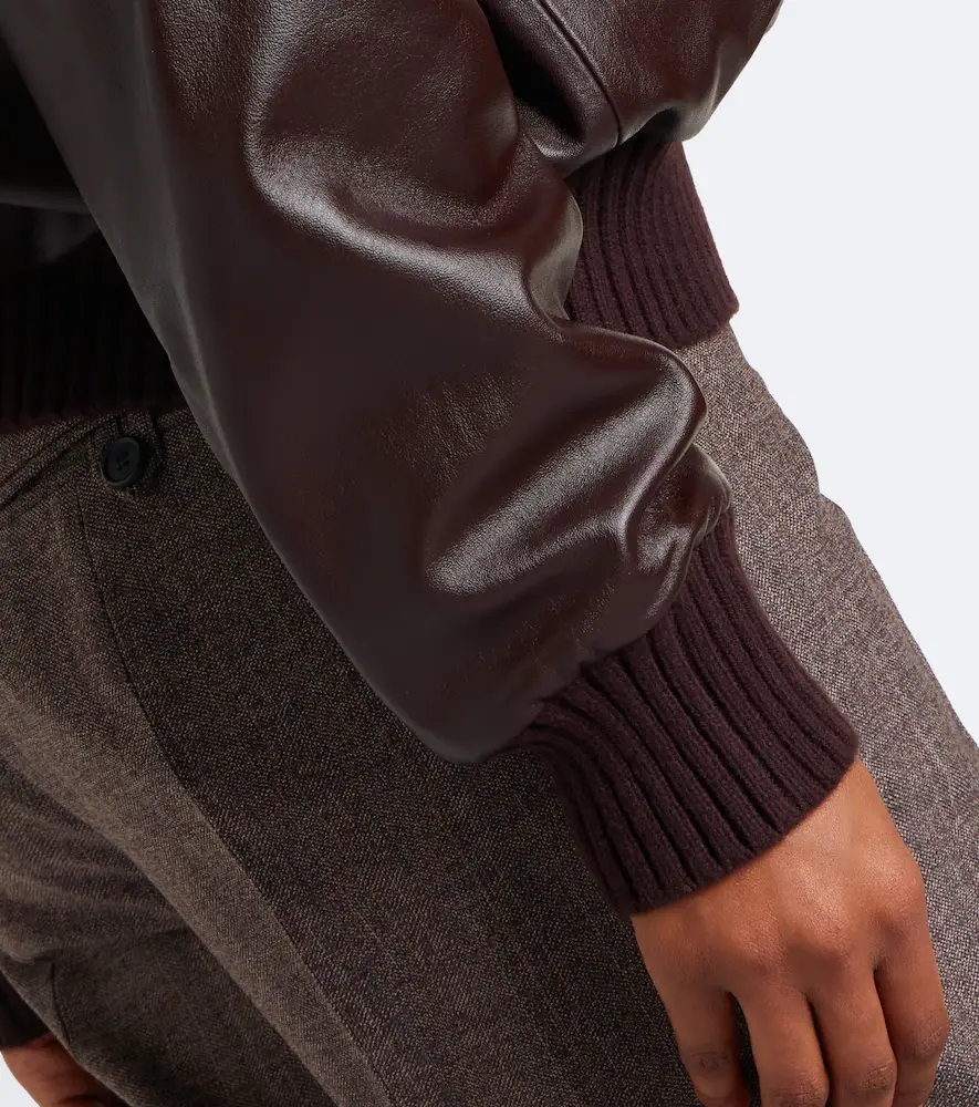 Victoria Beckham Leather turtleneck top | Thumbnail 5