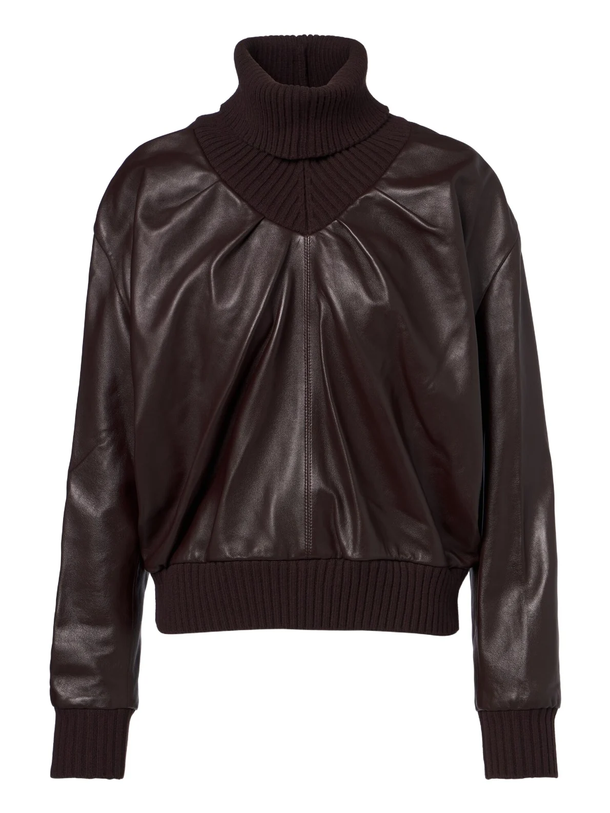 Leather turtleneck top Leather turtleneck top