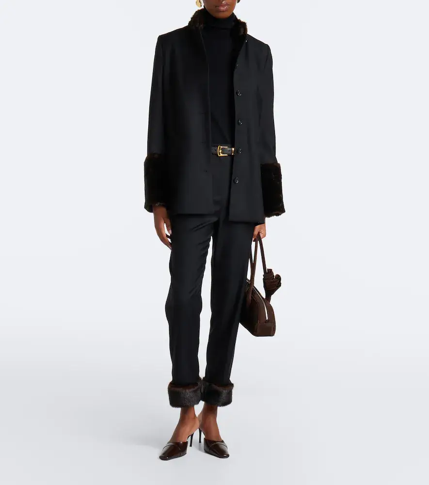 Loulou de Saison Haden cropped virgin wool slim pants | Thumbnail 5