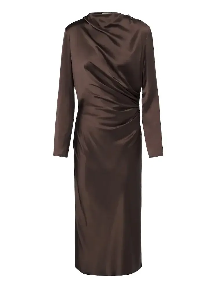 Fabio draped satin midi dress