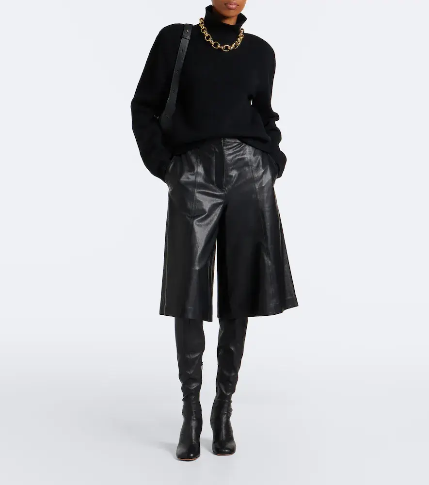 Joseph Asia leather Bermuda shorts | Thumbnail 4