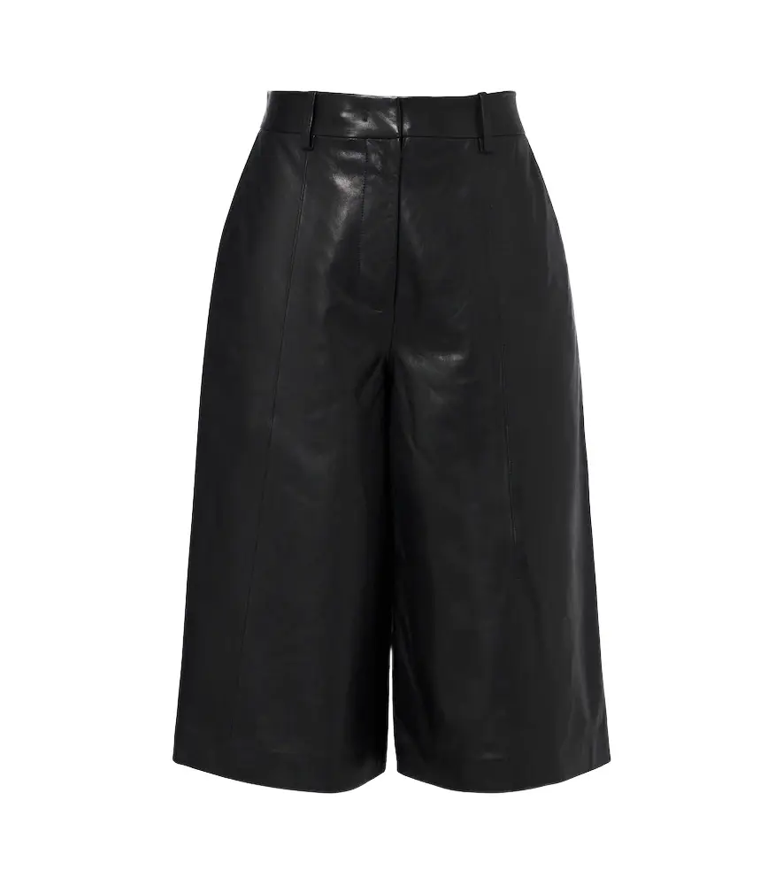 Joseph Asia leather Bermuda shorts