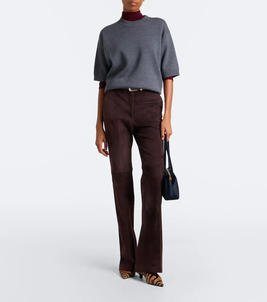 Joseph Tafira suede flared pants | Thumbnail 6