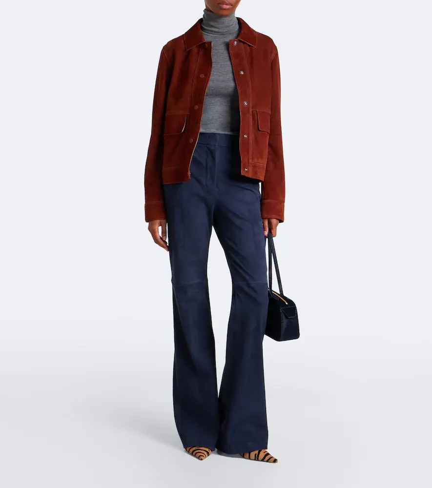 Joseph Tafira suede flared pants | Thumbnail 3