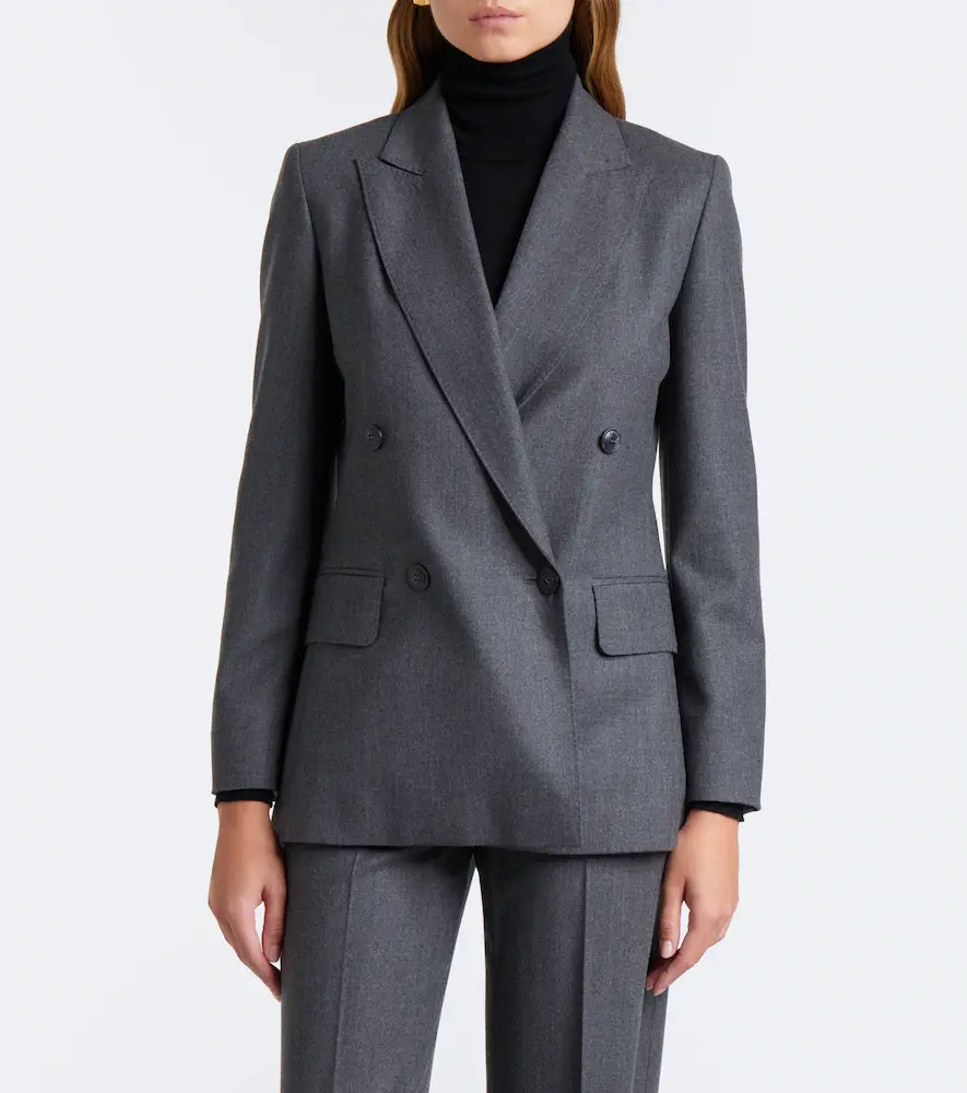 Max Mara Double-breasted wool-blend blazer | Thumbnail 4 Max Mara Double-breasted wool-blend blazer | Thumbnail 4