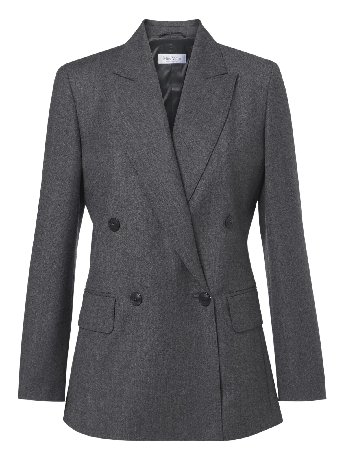Double-breasted wool-blend blazer