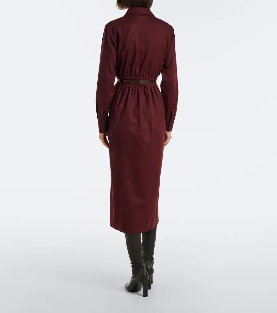 Max Mara Belted wool-blend shirt dress | Thumbnail 2
