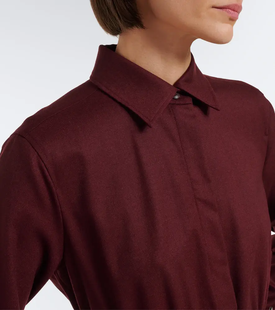 Max Mara Belted wool-blend shirt dress | Thumbnail 4