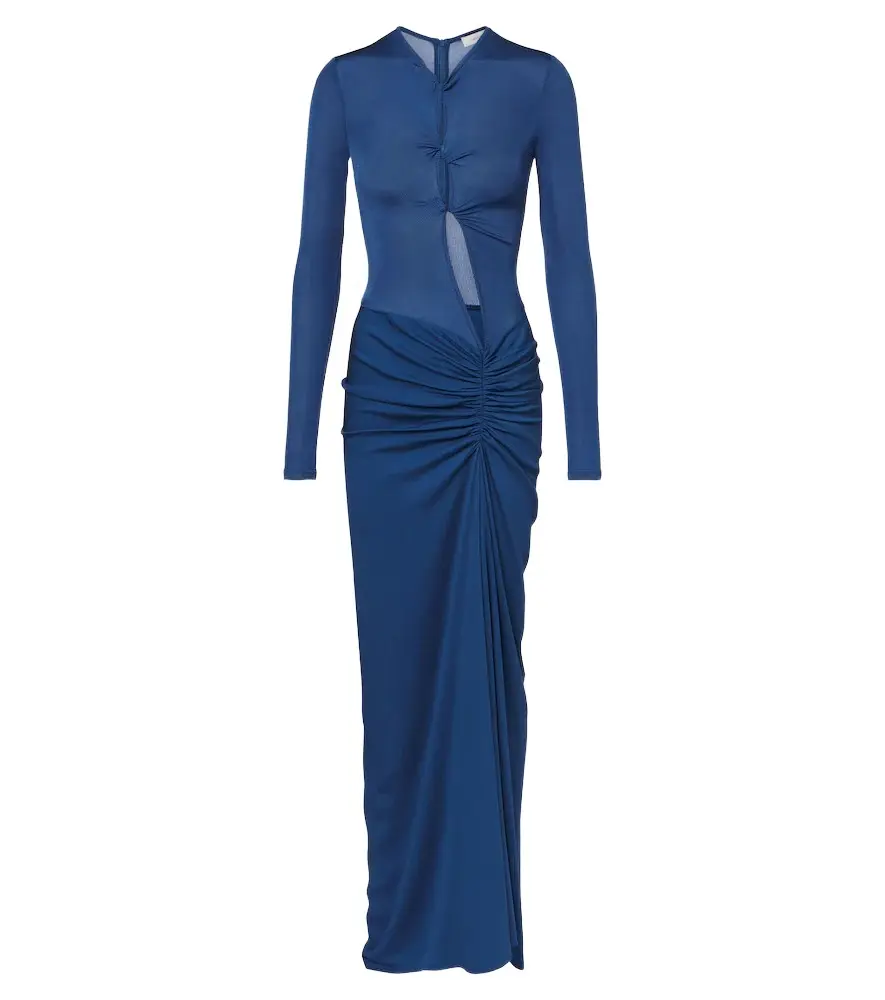 Christopher Esber Open Twist cutout ruched jersey maxi dress