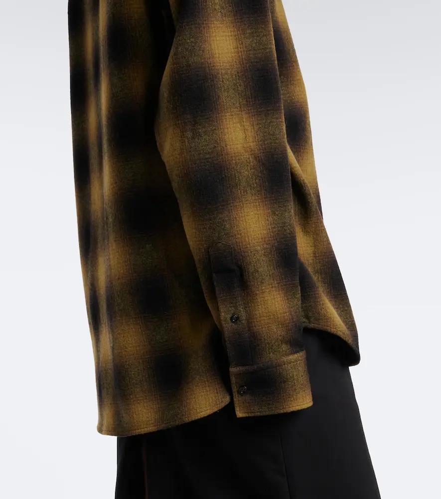 Balenciaga Checked wool-blend flannel overshirt | Thumbnail 2 Balenciaga Checked wool-blend flannel overshirt | Thumbnail 2