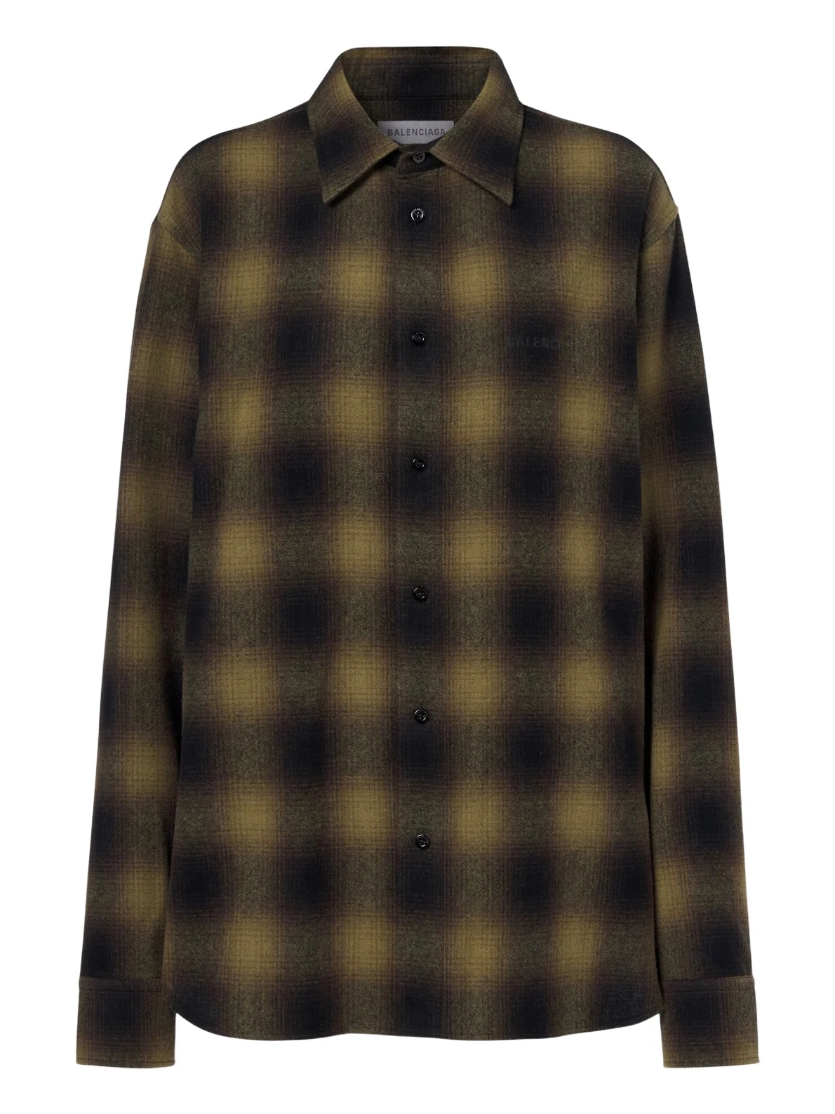 Checked wool-blend flannel overshirt Checked wool-blend flannel overshirt