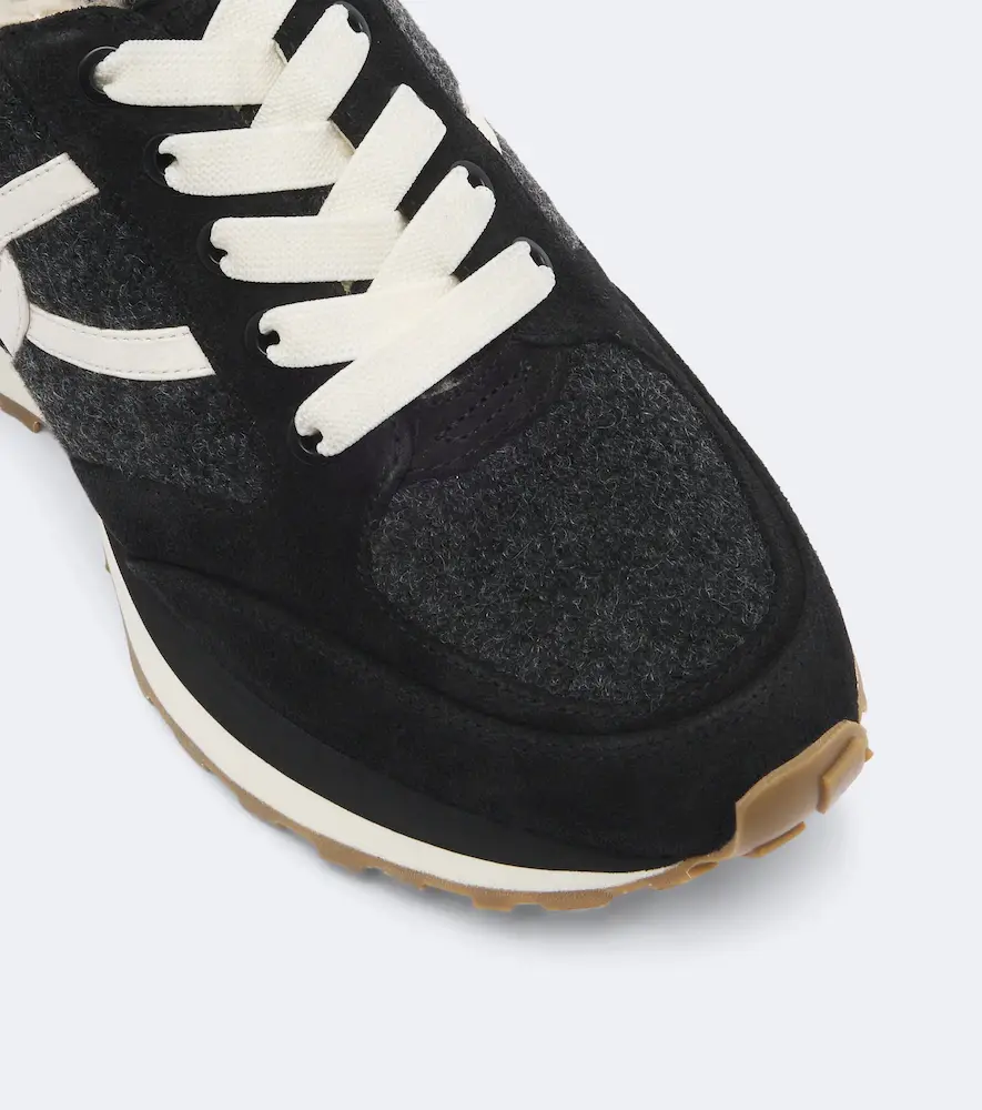 Veronica Beard Valentina suede-trimmed sneakers | Thumbnail 2 Veronica Beard Valentina suede-trimmed sneakers | Thumbnail 2