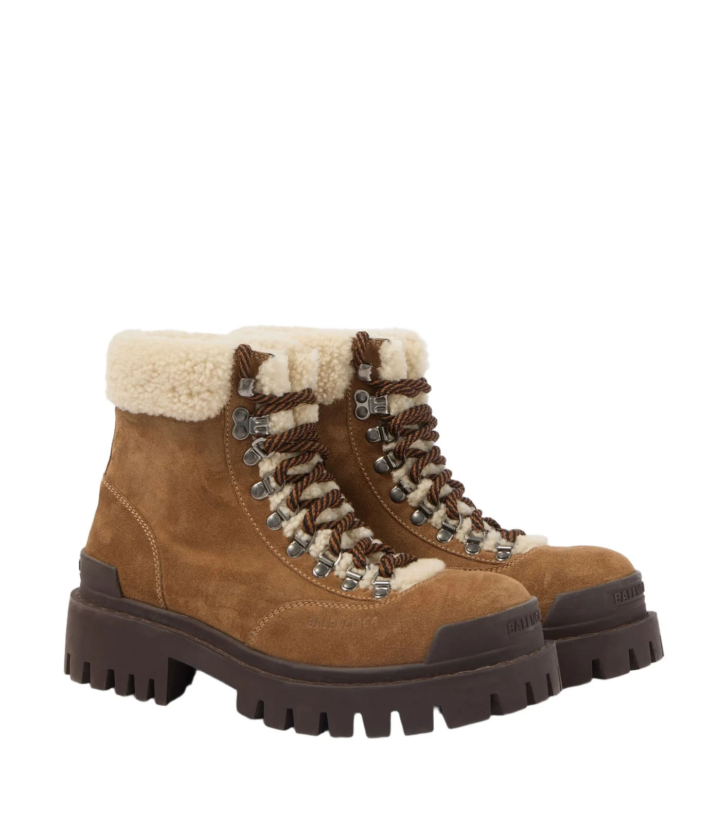 Balenciaga Combat Strike suede lace-up boots