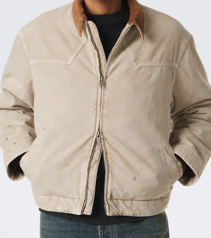Balenciaga Corduroy-trimmed cotton jacket | Thumbnail 3