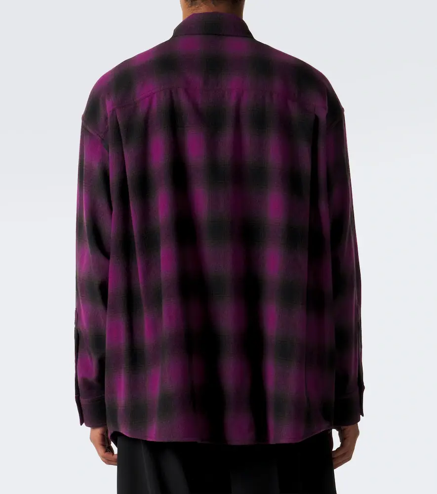 Balenciaga Checked wool-blend overshirt | Thumbnail 2 Balenciaga Checked wool-blend overshirt | Thumbnail 2
