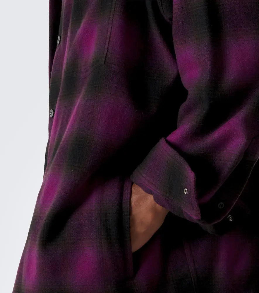 Balenciaga Checked wool-blend overshirt | Thumbnail 4 Balenciaga Checked wool-blend overshirt | Thumbnail 4