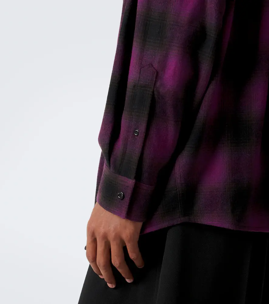Balenciaga Checked wool-blend overshirt | Thumbnail 5 Balenciaga Checked wool-blend overshirt | Thumbnail 5