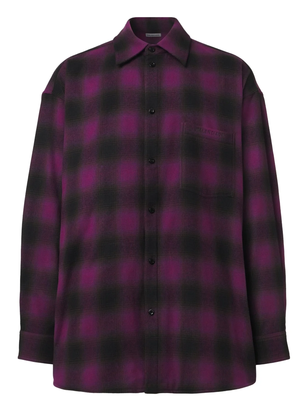 Balenciaga Checked wool-blend overshirt