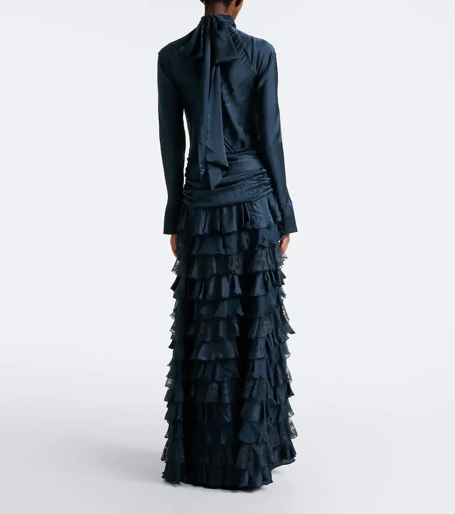 Zimmermann Valiant ruffled silk satin and chiffon gown | Thumbnail 2 Zimmermann Valiant ruffled silk satin and chiffon gown | Thumbnail 2