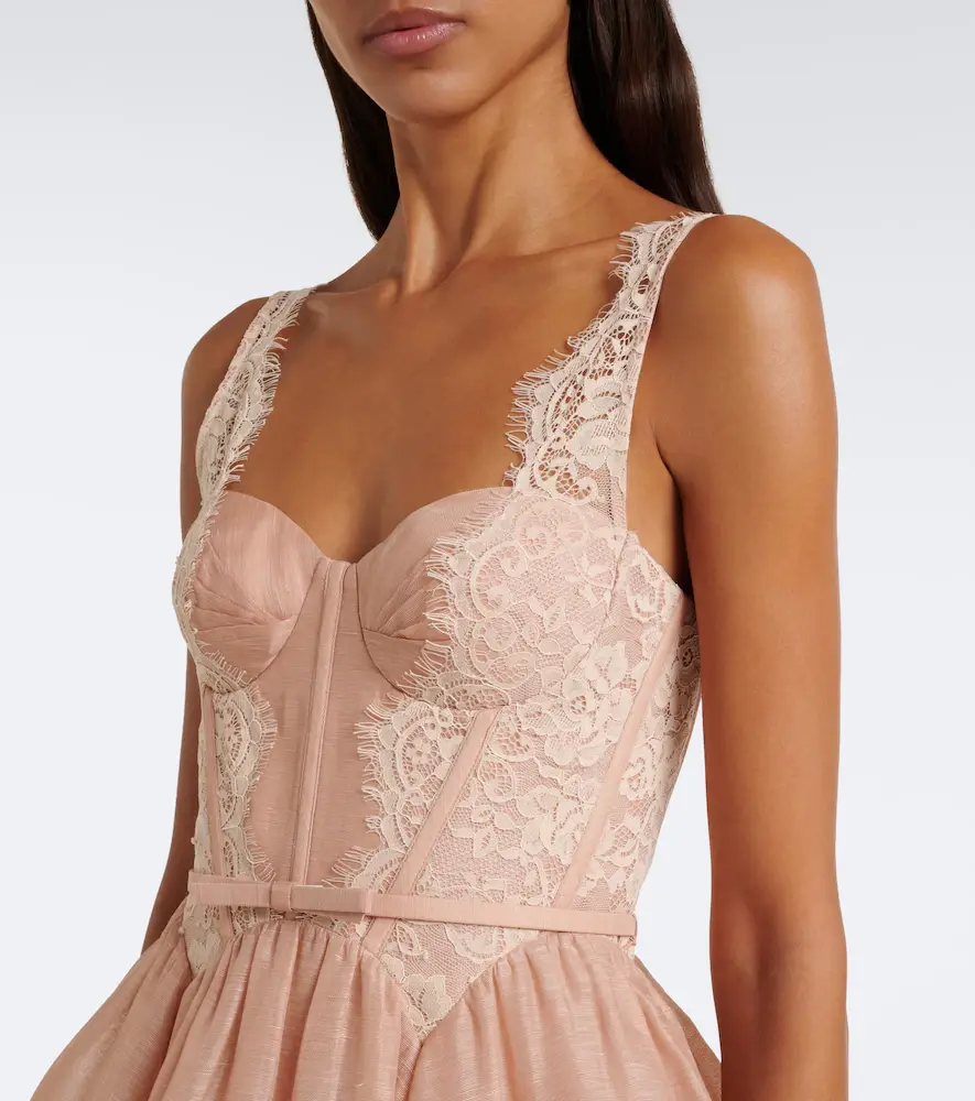 Zimmermann Valiant linen and silk corset dress | Thumbnail 4 Zimmermann Valiant linen and silk corset dress | Thumbnail 4