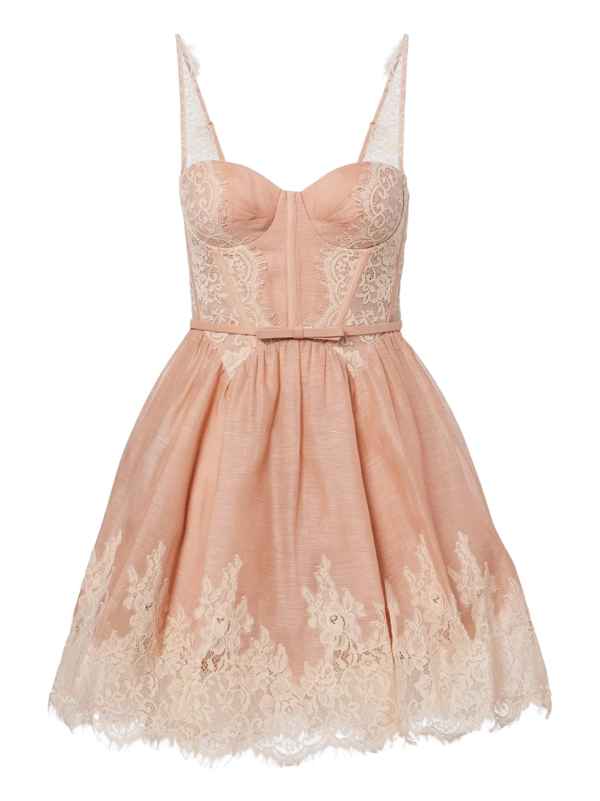 Zimmermann Valiant linen and silk corset dress