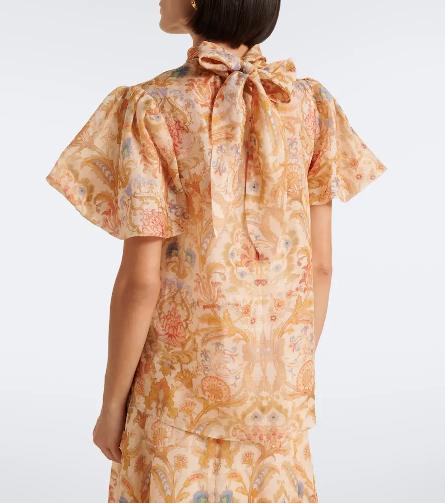 Zimmermann Valiant printed linen and silk top | Thumbnail 6 Zimmermann Valiant printed linen and silk top | Thumbnail 6