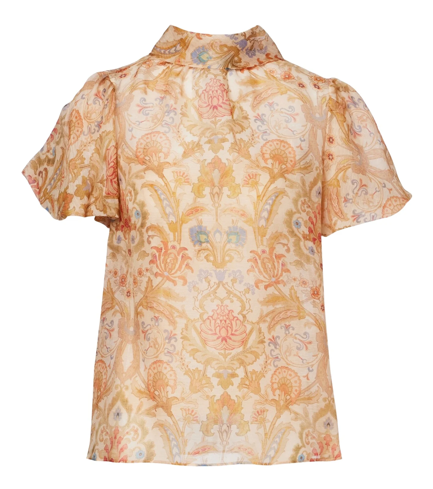 Valiant printed linen and silk top Valiant printed linen and silk top
