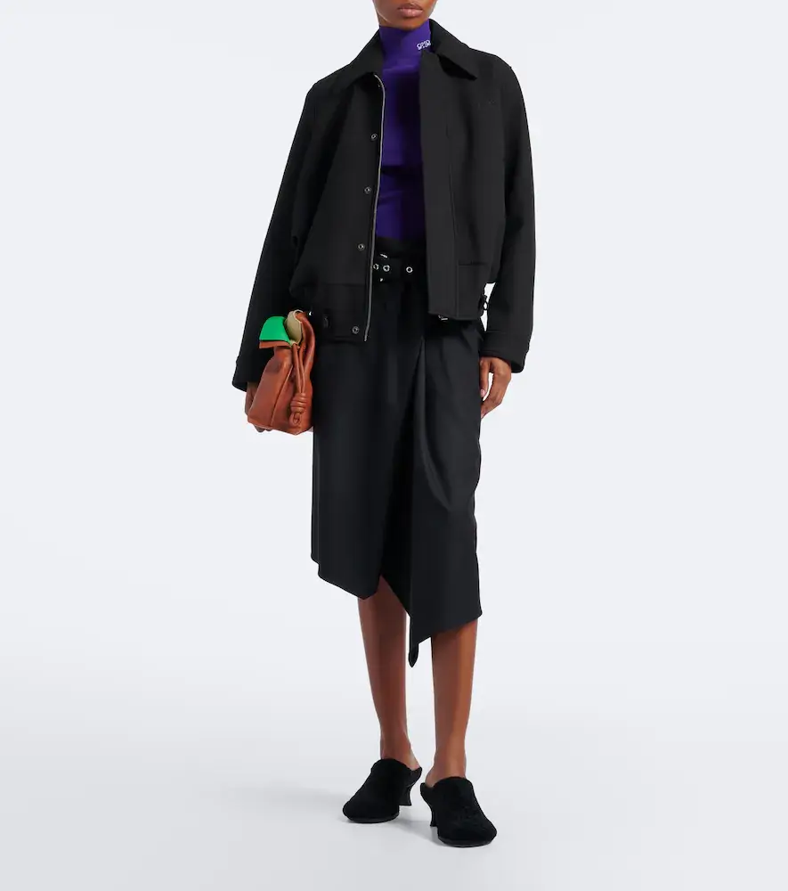 Loewe Belted draped wool midi skirt | Thumbnail 6 Loewe Belted draped wool midi skirt | Thumbnail 6