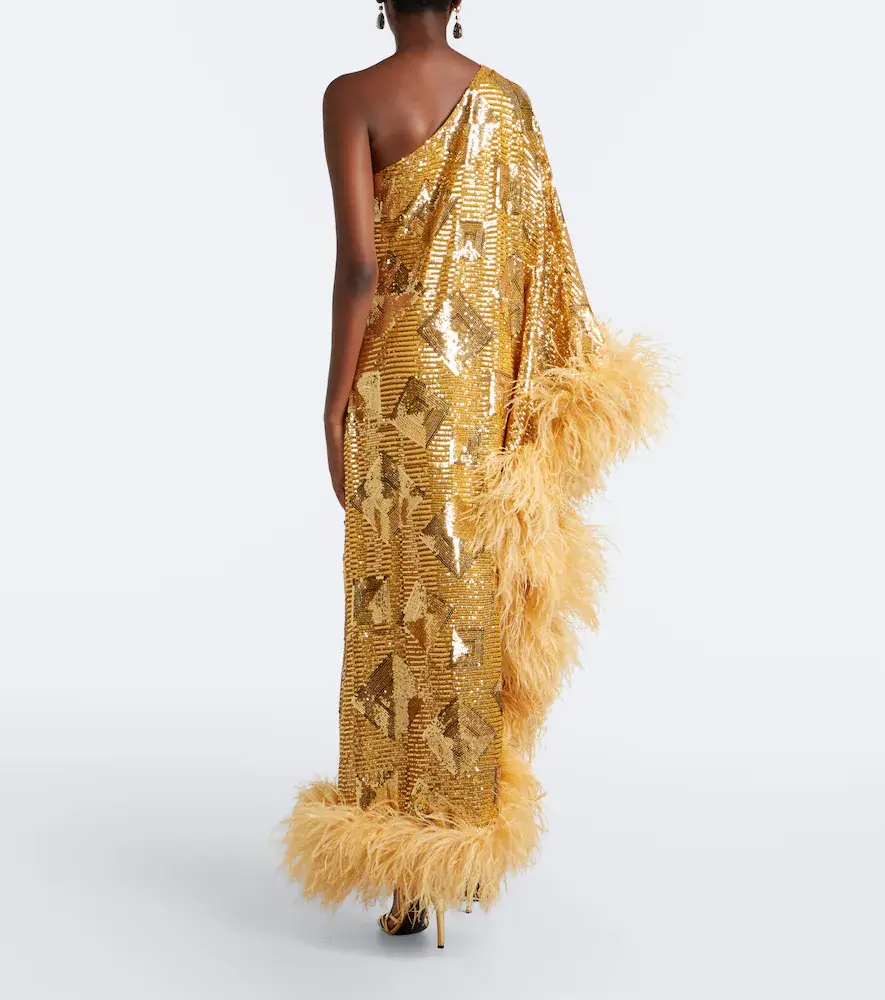 Taller Marmo Feather-trimmed sequined gown | Thumbnail 6 Taller Marmo Feather-trimmed sequined gown | Thumbnail 6