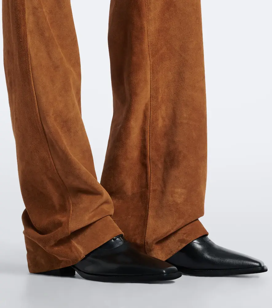 Nili Lotan Joan suede straight pants | Thumbnail 4 Nili Lotan Joan suede straight pants | Thumbnail 4