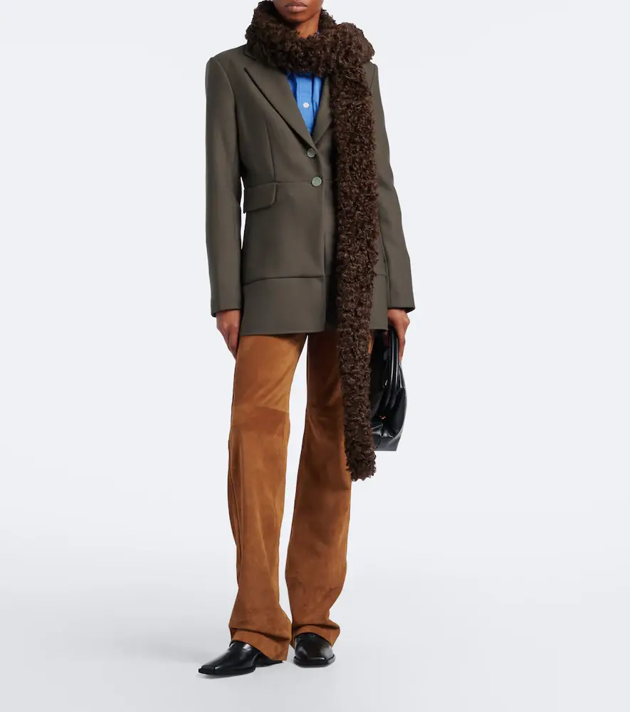 Nili Lotan Joan suede straight pants | Thumbnail 6 Nili Lotan Joan suede straight pants | Thumbnail 6