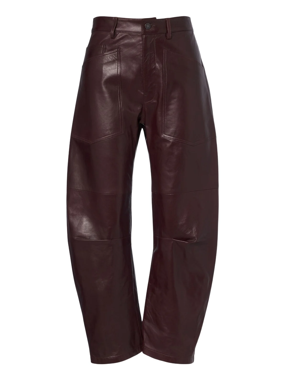 Nili Lotan Shon leather barrel-leg pants