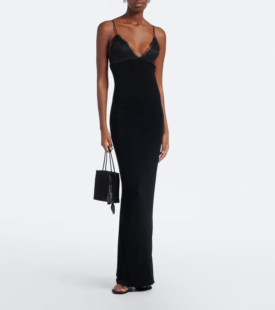 Aya Muse Oana lace-trimmed cotton-blend maxi dress | Thumbnail 3 Aya Muse Oana lace-trimmed cotton-blend maxi dress | Thumbnail 3
