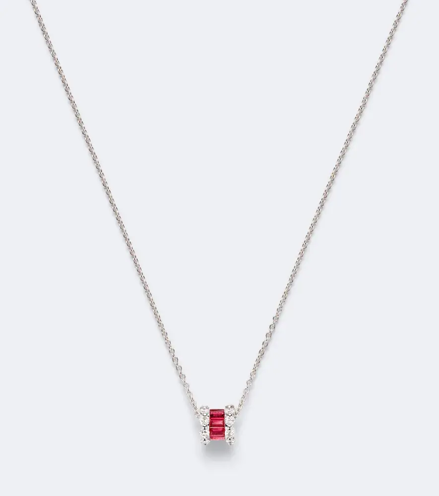 Bucherer Fine Jewellery Baguette Love 18kt white gold necklace with rubies and diamonds | Thumbnail 3 Bucherer Fine Jewellery Baguette Love 18kt white gold necklace with rubies and diamonds | Thumbnail 3