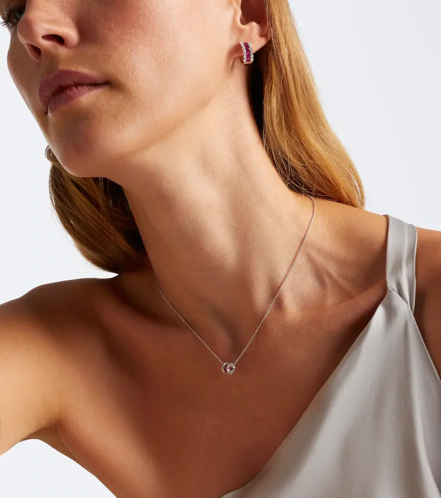 Bucherer Fine Jewellery Baguette Love 18kt white gold necklace with rubies and diamonds | Thumbnail 4 Bucherer Fine Jewellery Baguette Love 18kt white gold necklace with rubies and diamonds | Thumbnail 4
