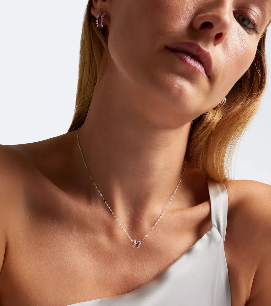 Bucherer Fine Jewellery Baguette Love 18kt white gold necklace with rubies and diamonds | Thumbnail 5 Bucherer Fine Jewellery Baguette Love 18kt white gold necklace with rubies and diamonds | Thumbnail 5