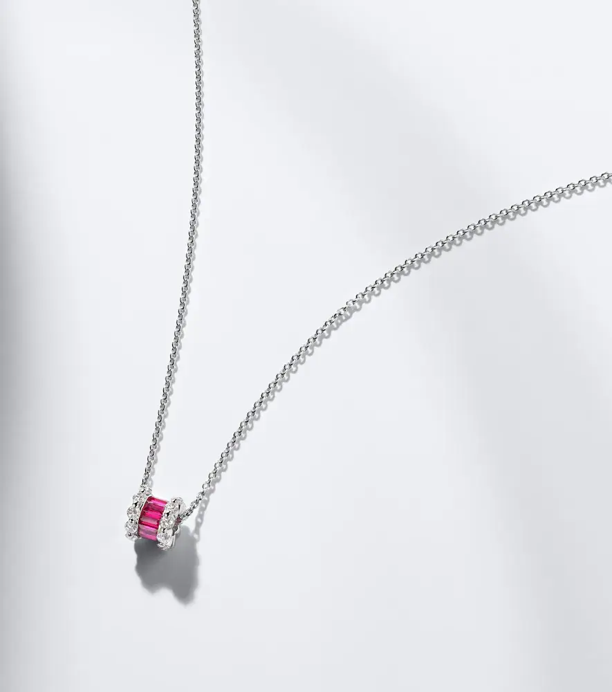 Bucherer Fine Jewellery Baguette Love 18kt white gold necklace with rubies and diamonds | Thumbnail 6 Bucherer Fine Jewellery Baguette Love 18kt white gold necklace with rubies and diamonds | Thumbnail 6