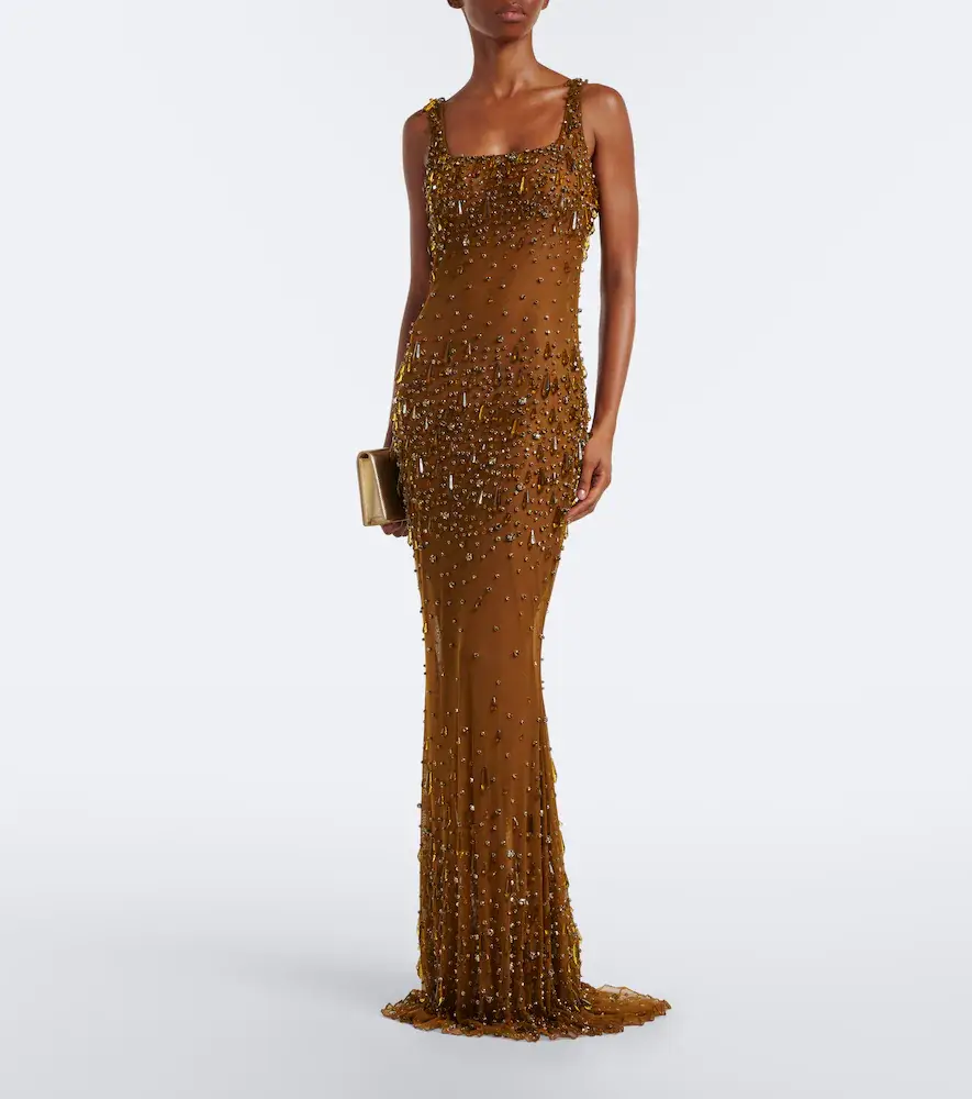 Retrofête Retrofête Zanie crystal-embellished gown | Thumbnail 4 Retrofête Retrofête Zanie crystal-embellished gown | Thumbnail 4