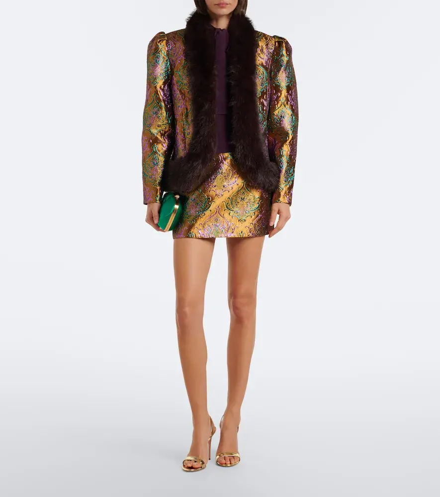 Retrofête Retrofête Delphira brocade jacket | Thumbnail 2 Retrofête Retrofête Delphira brocade jacket | Thumbnail 2