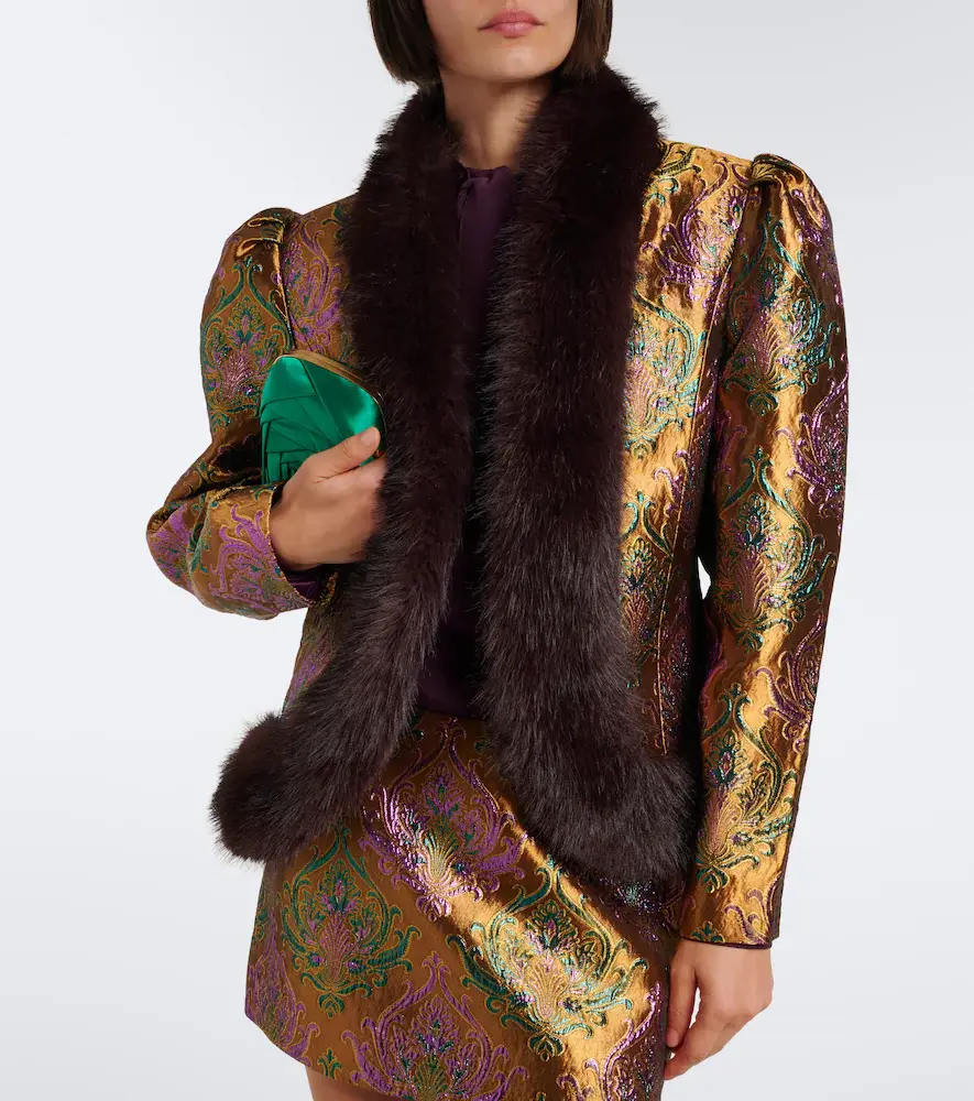 Retrofête Retrofête Delphira brocade jacket | Thumbnail 6 Retrofête Retrofête Delphira brocade jacket | Thumbnail 6