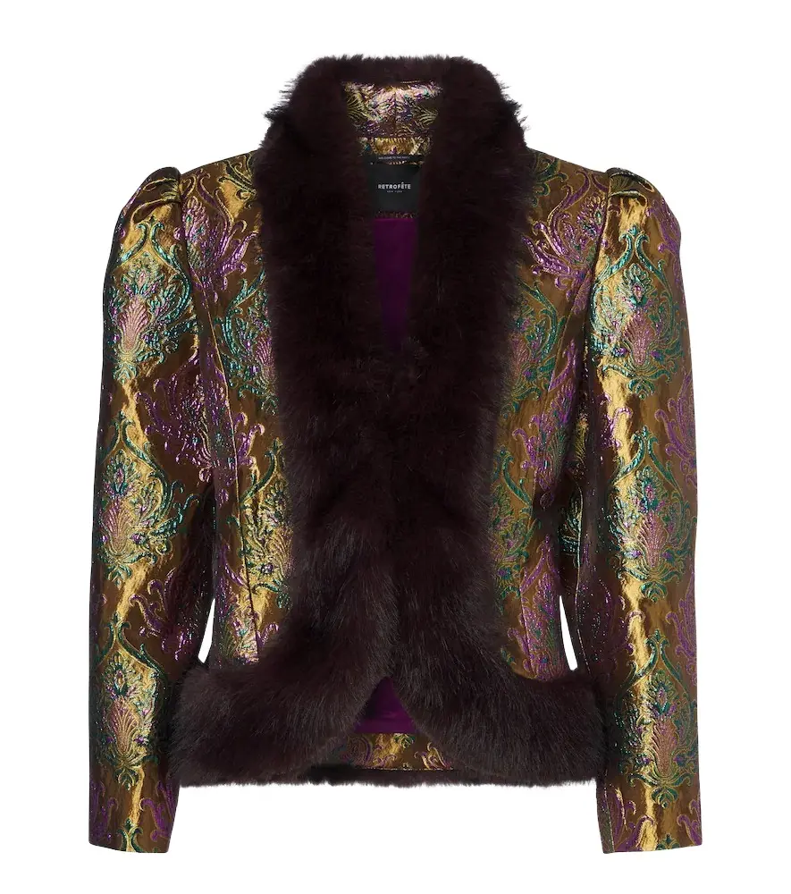 Retrofête Retrofête Delphira brocade jacket
