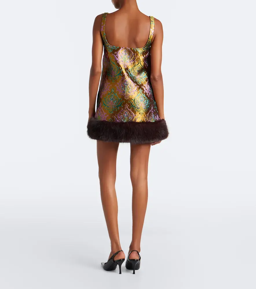 Retrofête Retrofête Sulvie brocade minidress | Thumbnail 2 Retrofête Retrofête Sulvie brocade minidress | Thumbnail 2